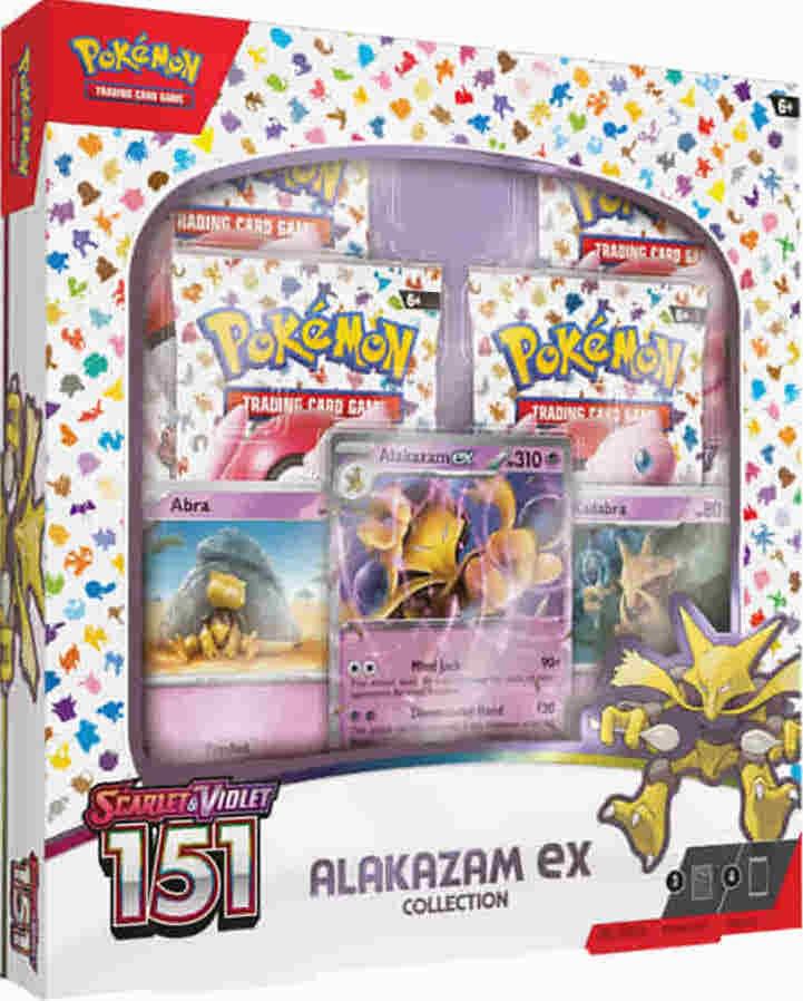 Pokémon TCG Scarlet & Violet 151 Alakazam ex Collection with 4 Booster Packs