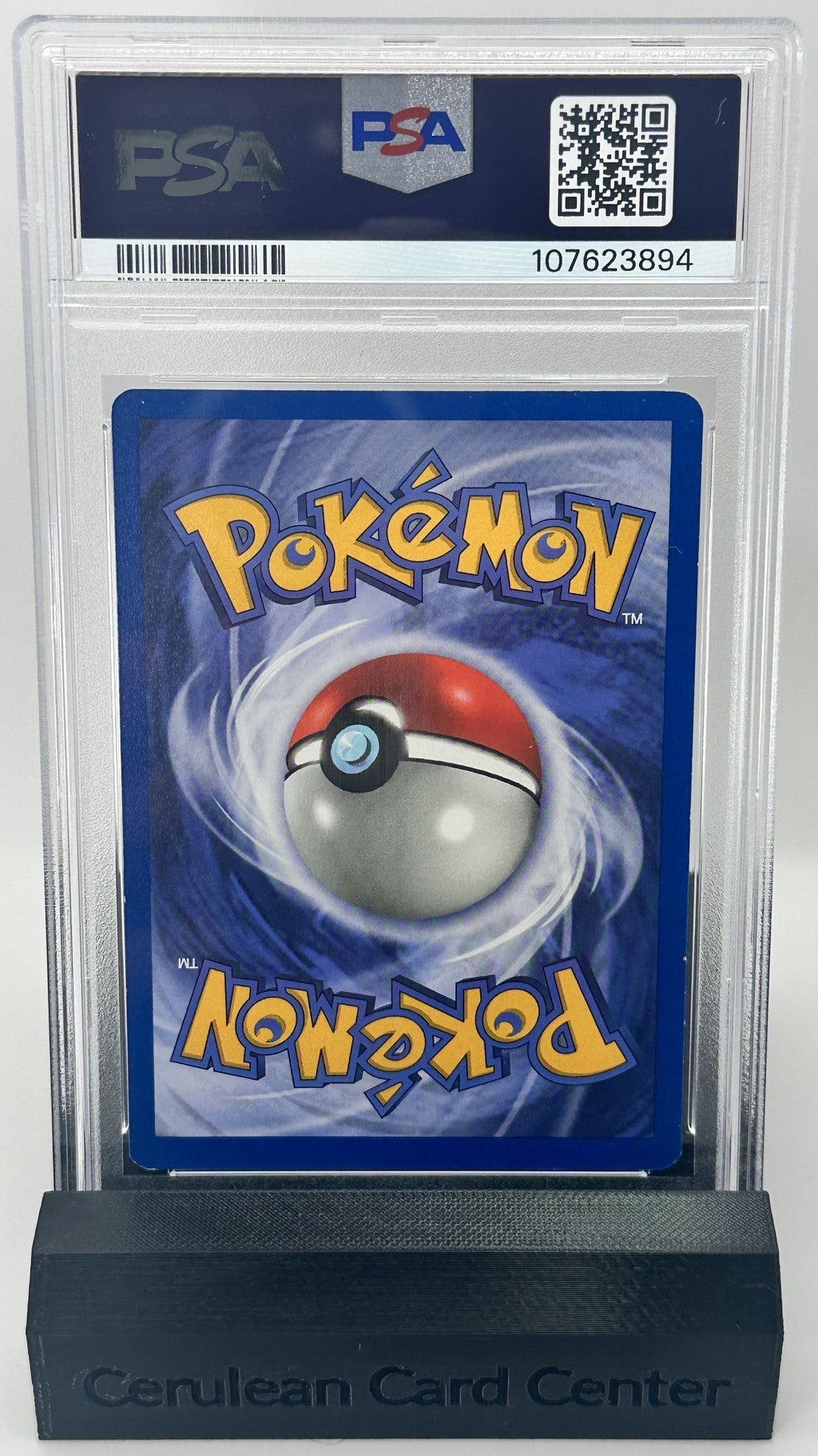 Back of 1999 Jungle 1st Edition Eevee #51/64 PSA 7 graded card