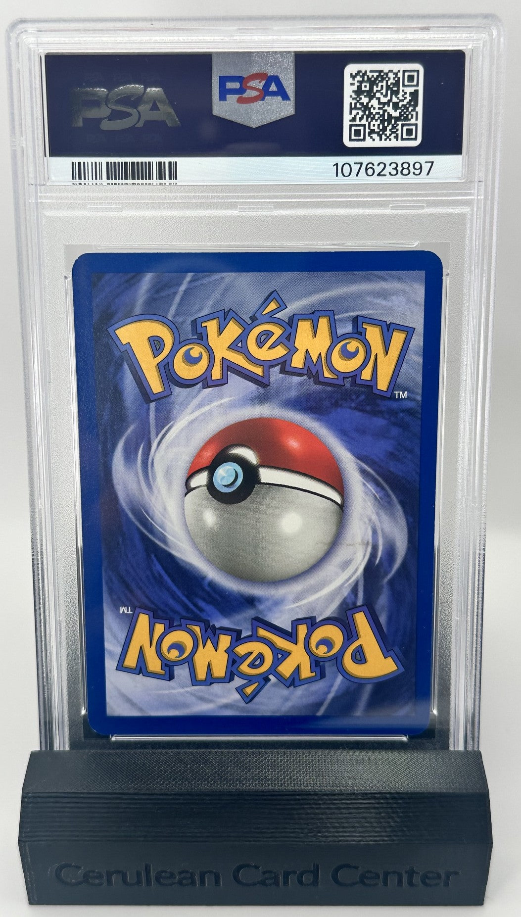 Back of 1999 Jungle 1st Edition Eevee #51/64 PSA 8 graded card