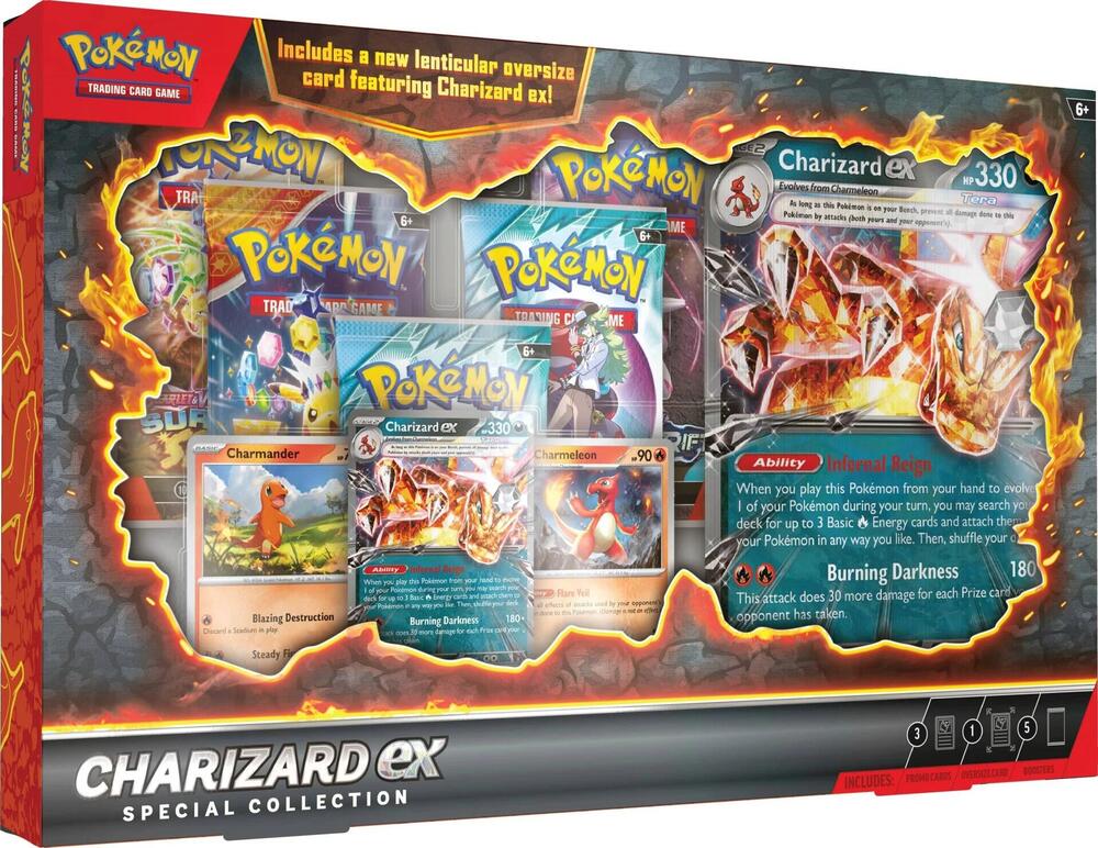 Pokémon TCG Charizard ex Special Collection with 5 Booster Packs