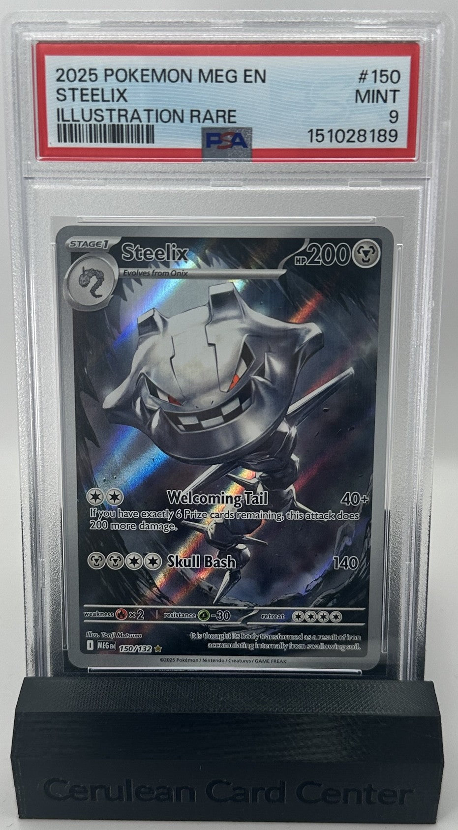Pokémon Mega Evolution Steelix 150/132 Illustration Rare PSA 9