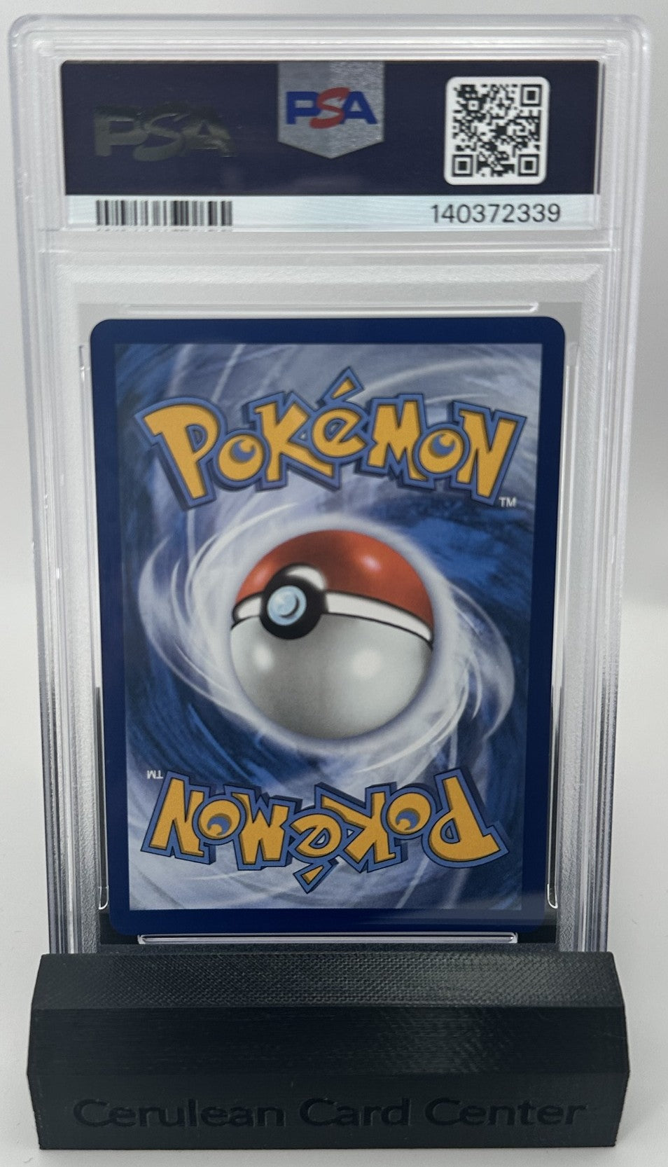 Back of Mega Charizard X ex #023 PSA 9 graded Pokémon card
