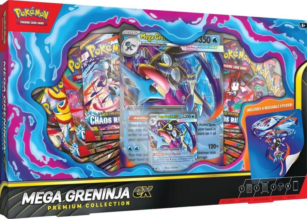 Pokémon TCG Mega Greninja ex Premium Collection with 8 Booster Packs