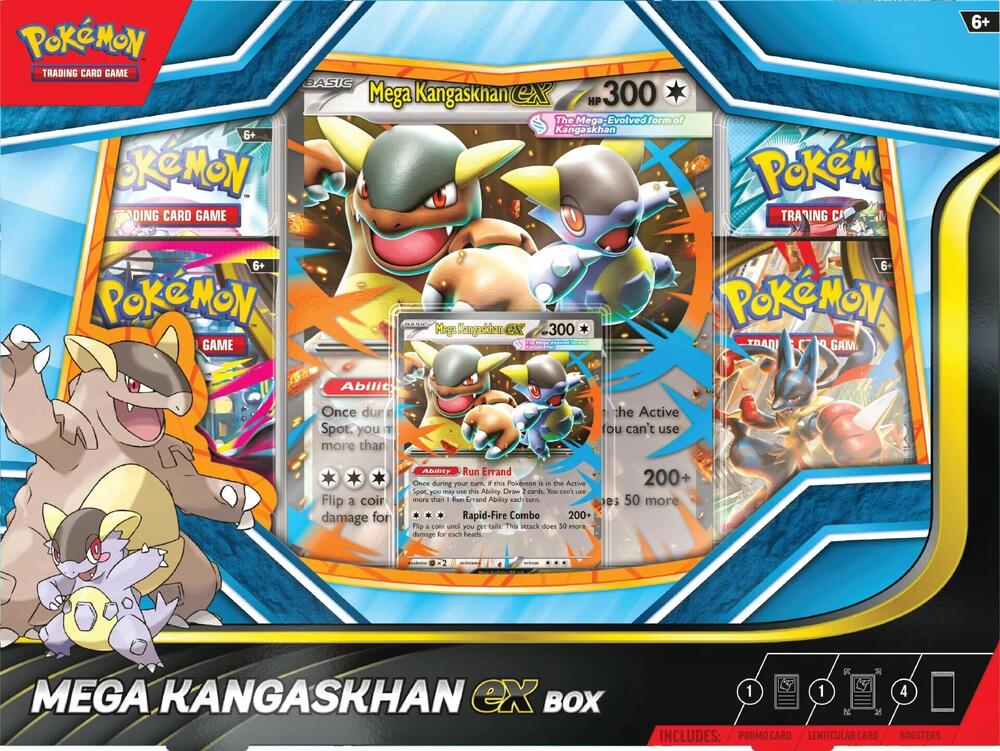 Pokémon TCG Mega Kangaskhan ex Box with 4 Booster Packs