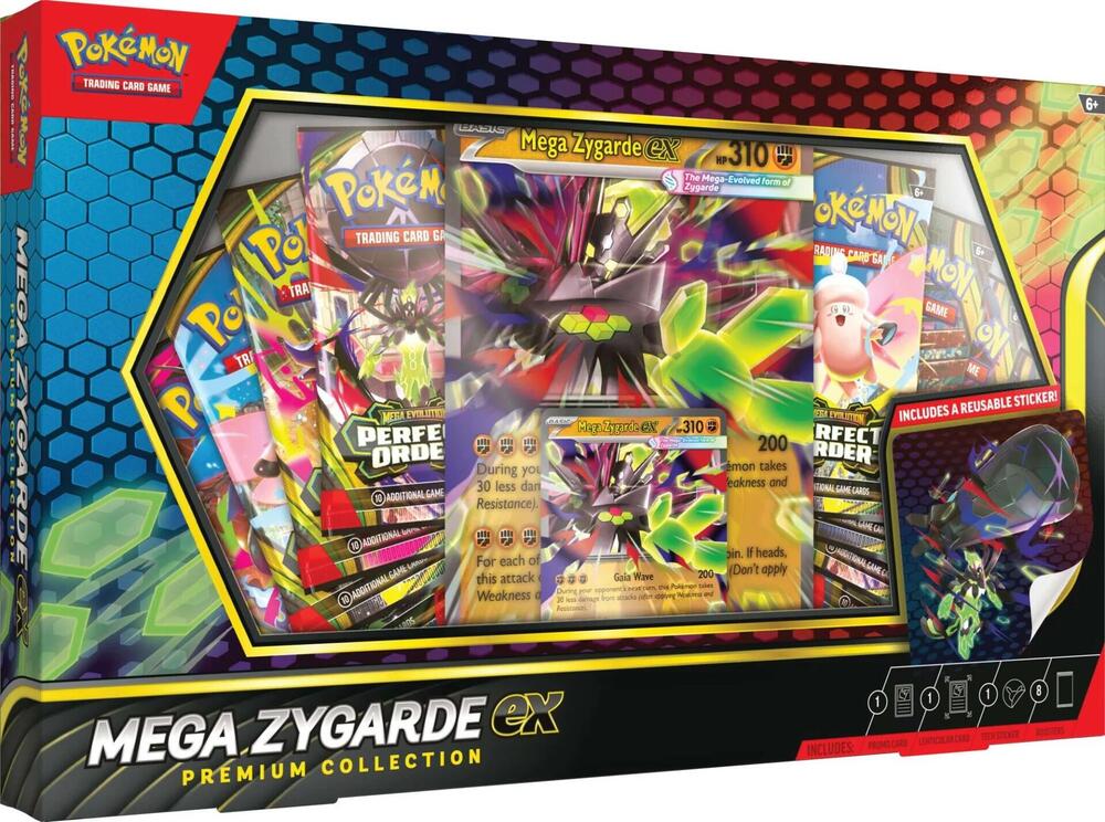 Pokémon TCG Mega Zygarde ex Premium Collection with 8 Booster Packs