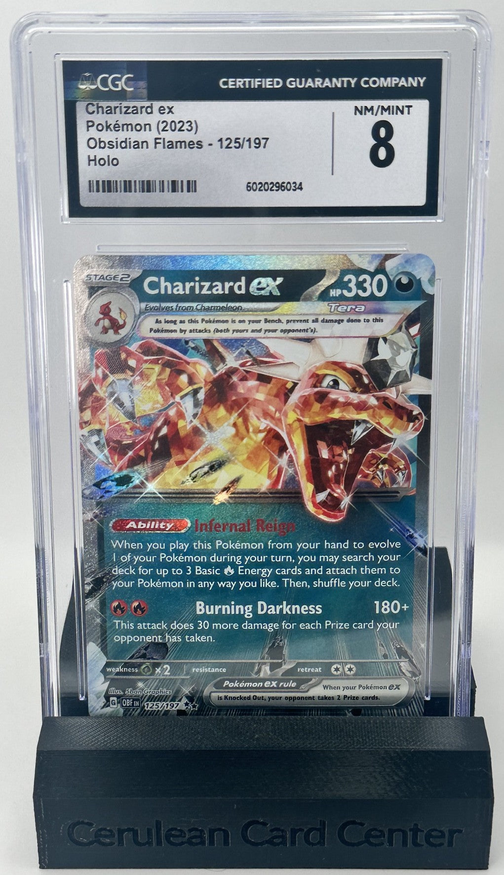 Pokémon Obsidian Flames Charizard ex #125/197 CGC 8