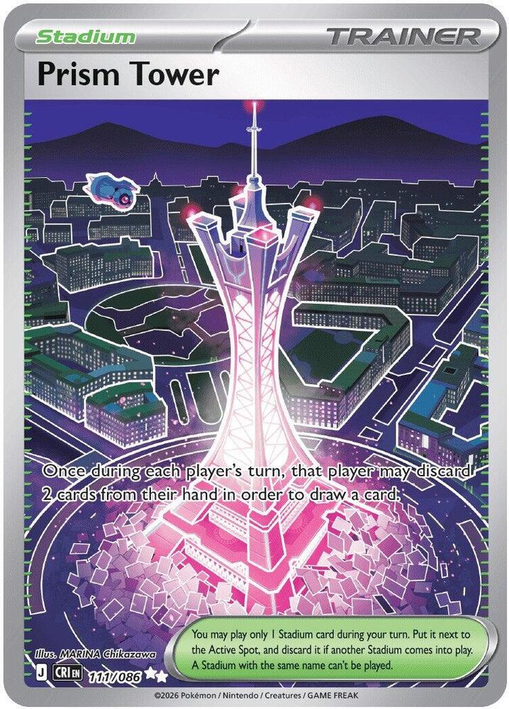 Pokémon Chaos Rising Prism Tower 111/086 Ultra Rare