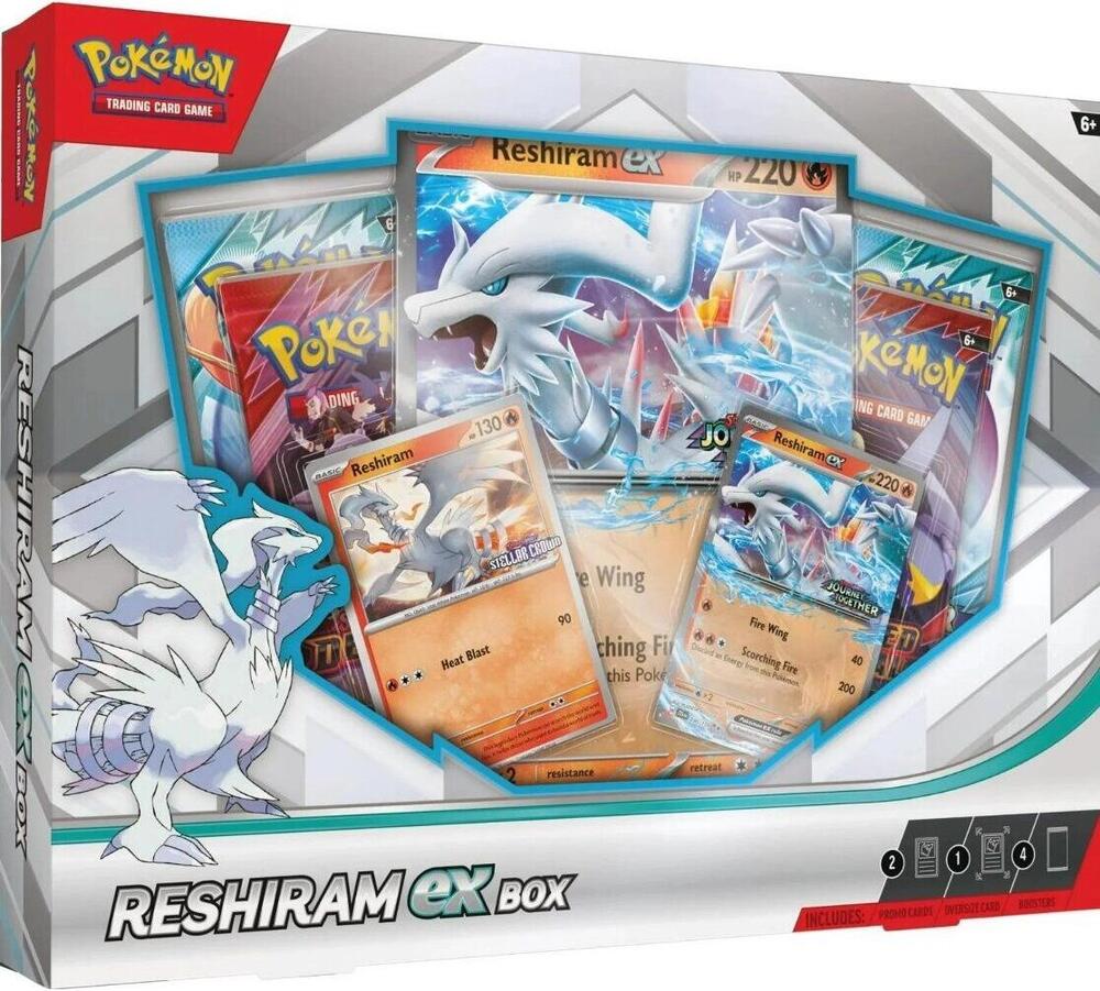 Pokémon TCG Reshiram ex Box with 4 Booster Packs