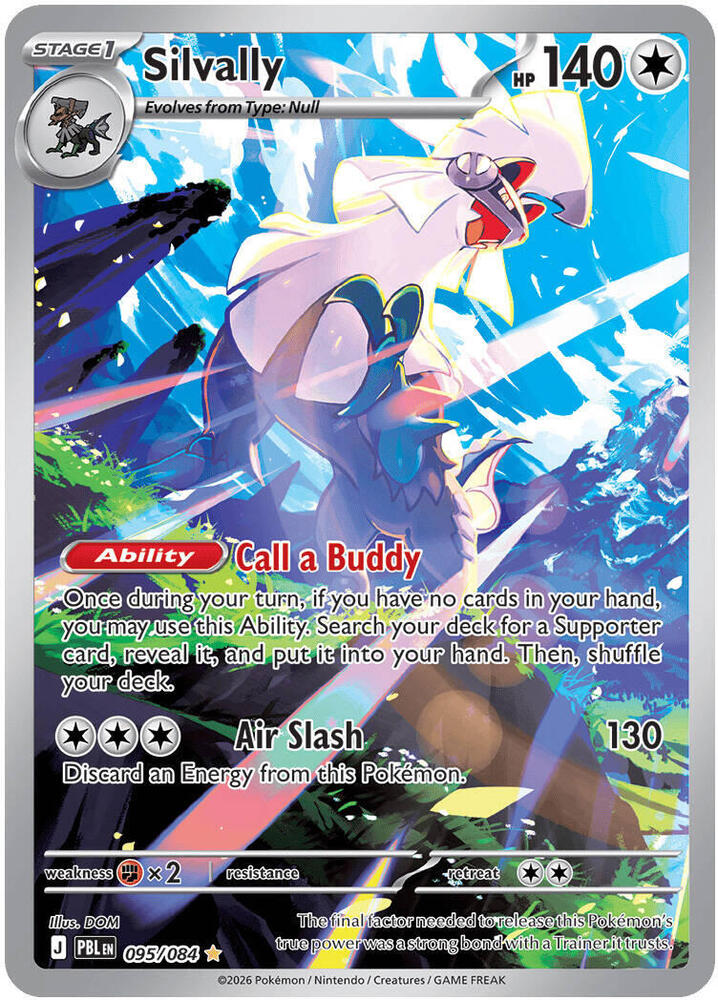 Pokémon Pitch Black Silvally 095/084 Illustration Rare