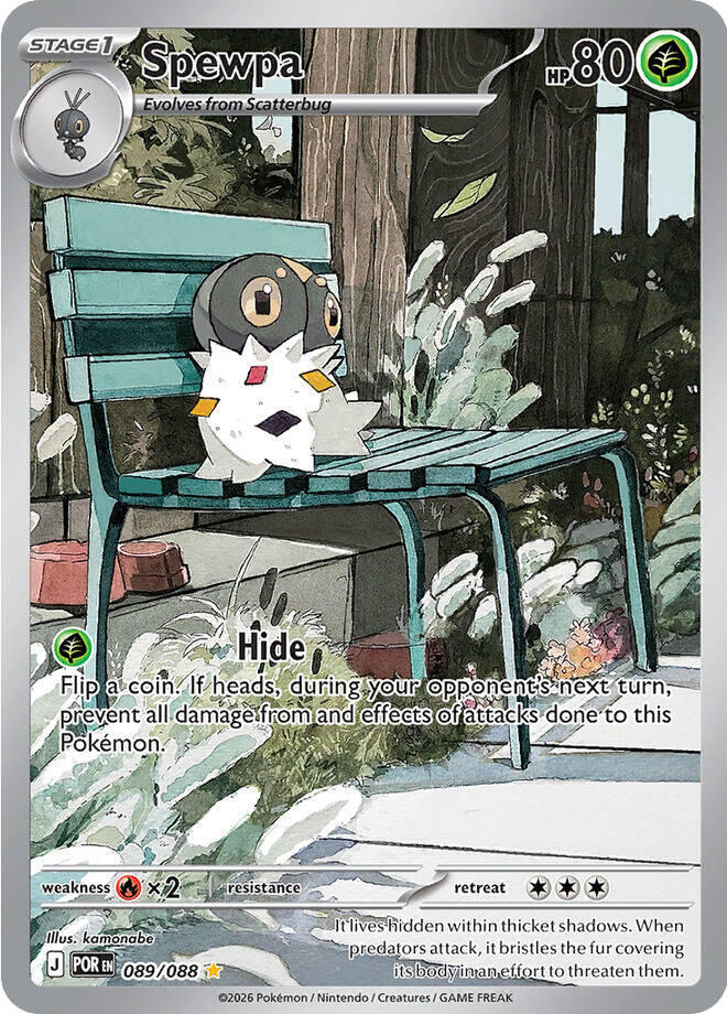 Pokémon Perfect Order Spewpa 089/088 Illustration Rare